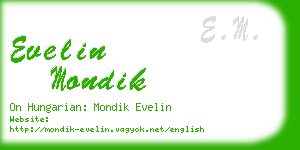 evelin mondik business card